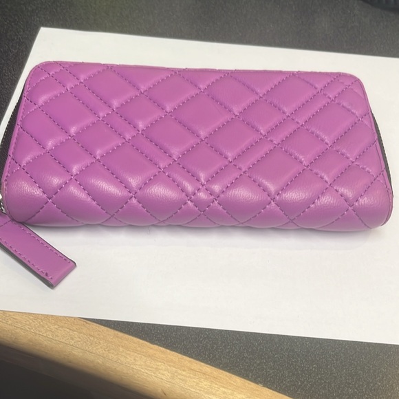 Kurt Geiger purple diamond quilted zipper long wallet - Picture 8 of 9